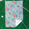 Exquisite Chintz Waffle Weave Golf Towel - In Context