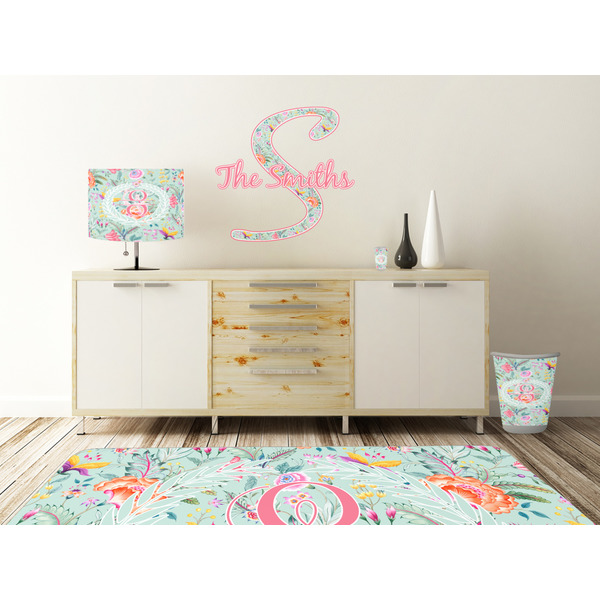 Exquisite Chintz Wall Graphic Decal Wooden Desk
