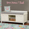 Exquisite Chintz Wall Name Decal Above Storage bench