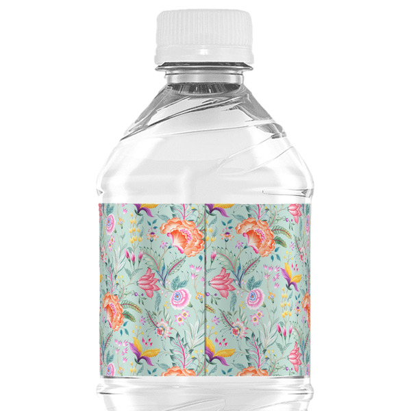 Exquisite Chintz Water Bottle Label - Back View