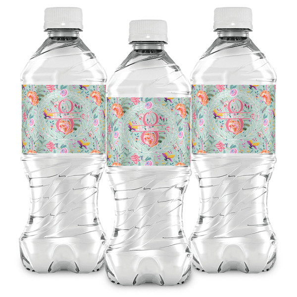 Exquisite Chintz Water Bottle Labels - Front View