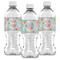 Exquisite Chintz Water Bottle Labels - Front View