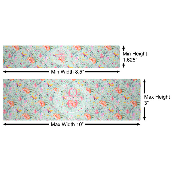 Exquisite Chintz Water Bottle Labels w/ Dimensions