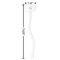 Exquisite Chintz White Plastic 7" Stir Stick - Oval - Dimensions