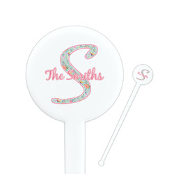 Exquisite Chintz Round Plastic Stir Sticks (Personalized)