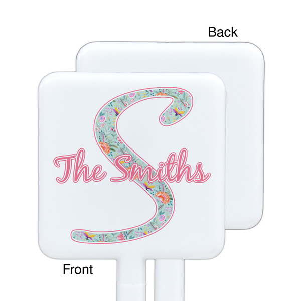 Exquisite Chintz White Plastic Stir Stick - Single Sided - Square - Approval