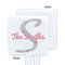 Exquisite Chintz White Plastic Stir Stick - Single Sided - Square - Approval