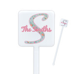 Exquisite Chintz Square Plastic Stir Sticks (Personalized)