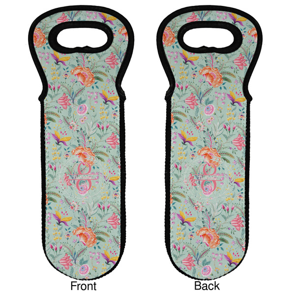 Exquisite Chintz Wine Tote Front & Back