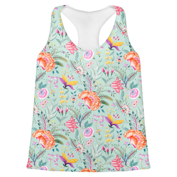 Custom Exquisite Chintz Womens Racerback Tank Top - Large