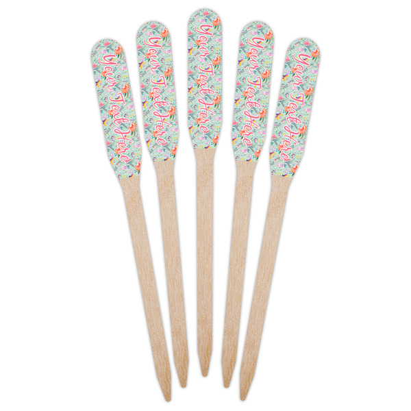 Exquisite Chintz Wooden Food Pick - Paddle - Fan View