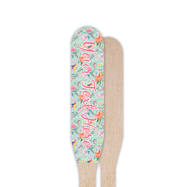 Exquisite Chintz Wooden Food Pick - Paddle - Single Sided - Front & Back