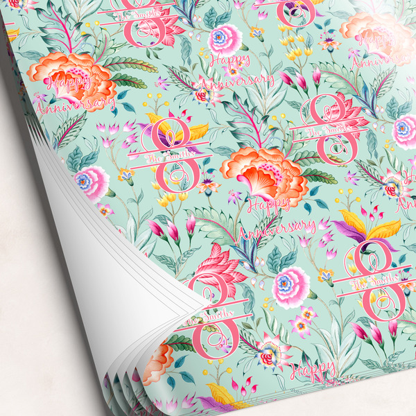 Custom Exquisite Chintz Wrapping Paper Sheets - Single-Sided - 20" x 28" (Personalized)
