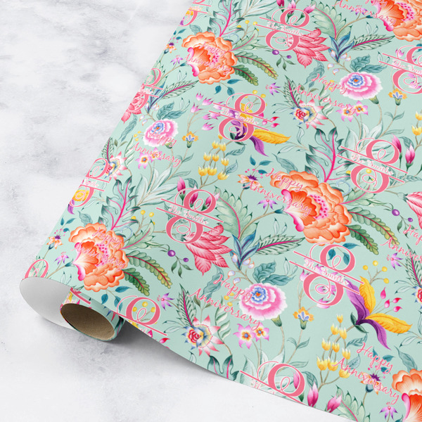 Custom Exquisite Chintz Wrapping Paper Roll - Medium (Personalized)