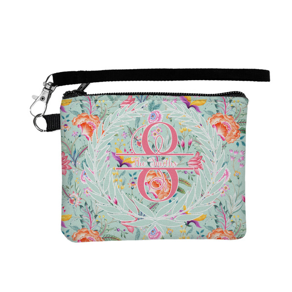 Custom Exquisite Chintz Wristlet ID Case w/ Name and Initial