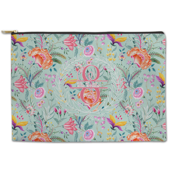 Custom Exquisite Chintz Zipper Pouch - Large - 12.5"x8.5" (Personalized)