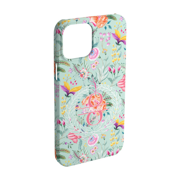 Custom Exquisite Chintz iPhone Case - Plastic - iPhone 15 Pro (Personalized)