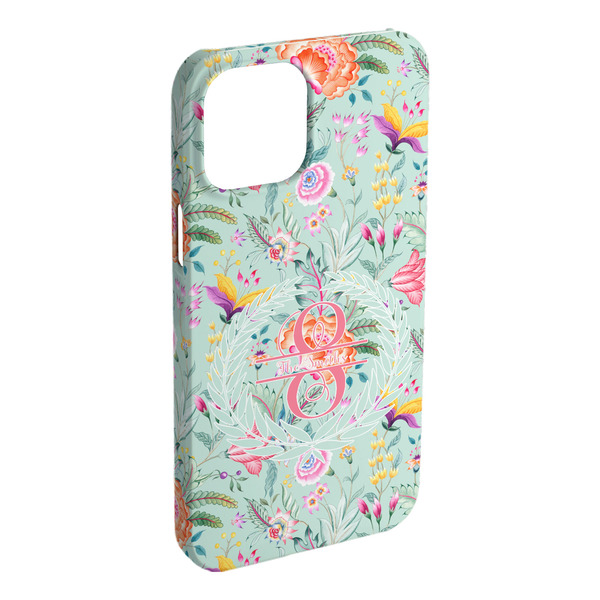 Custom Exquisite Chintz iPhone Case - Plastic - iPhone 15 Pro Max (Personalized)
