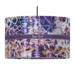 Tie Dye 12" Drum Pendant Lamp - Fabric (Personalized)