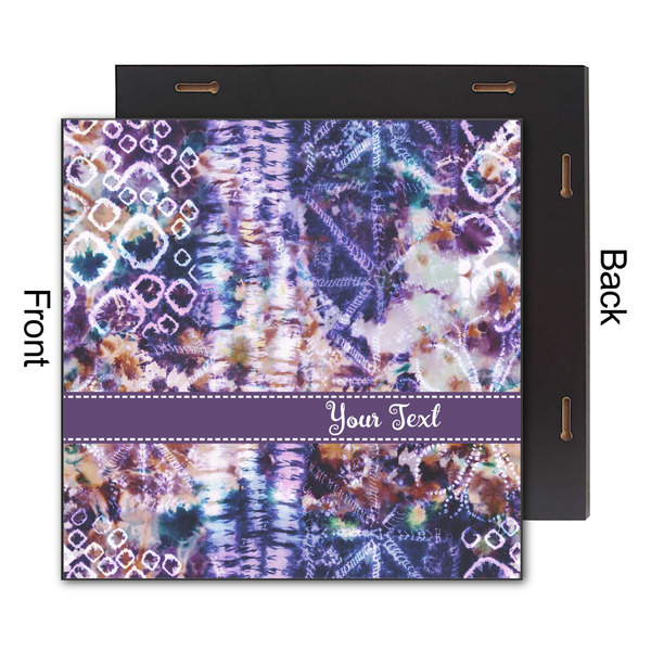 Tie Dye 12x12 Wood Print - Front & Back View