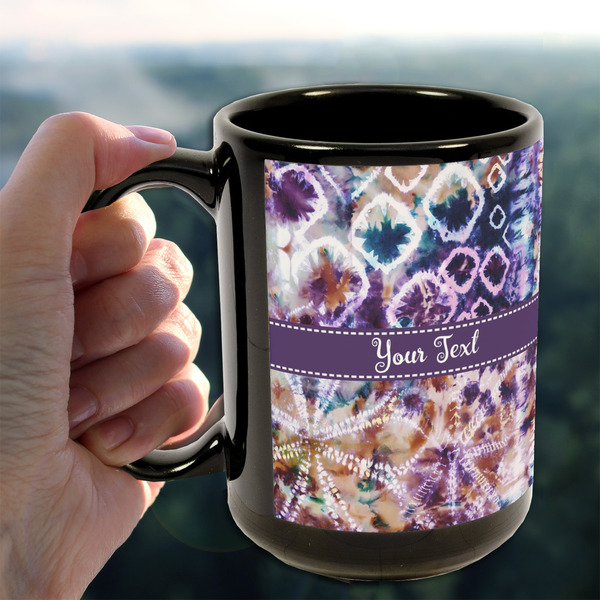 Tie Dye 15oz. Black Mug - LIFESTYLE