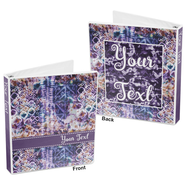 Tie Dye 3-Ring Binder Front and Back