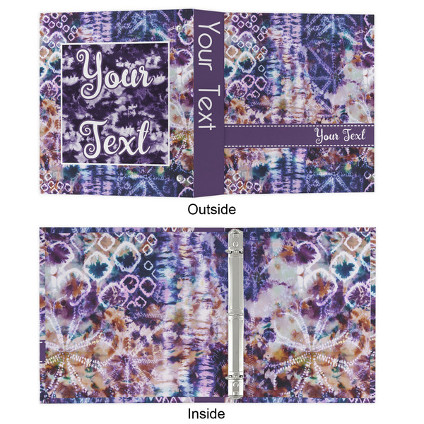 Tie Dye 3 Ring Binders - Full Wrap - 1" - APPROVAL