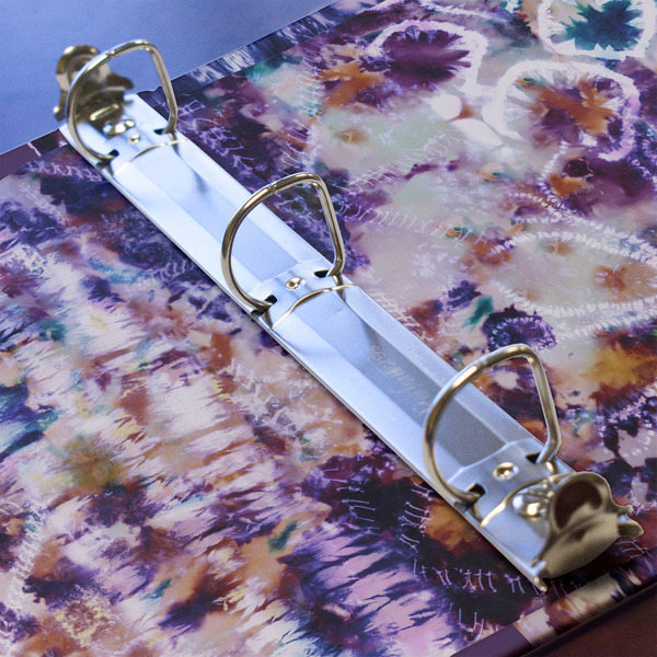 Tie Dye 3 Ring Binders - Full Wrap - 1" - DETAIL