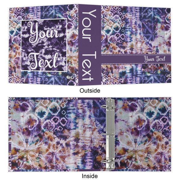 Tie Dye 3 Ring Binders - Full Wrap - 2" - APPROVAL