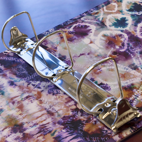 Tie Dye 3 Ring Binders - Full Wrap - 2" - DETAIL