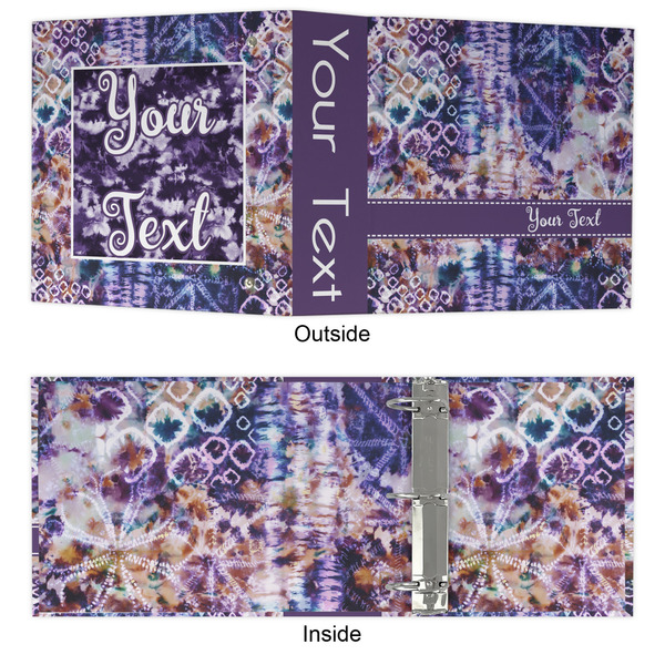 Tie Dye 3 Ring Binders - Full Wrap - 3" - APPROVAL