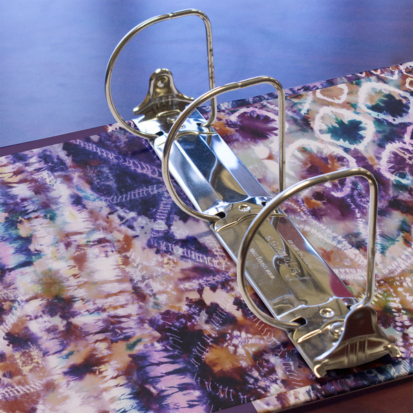 Tie Dye 3 Ring Binders - Full Wrap - 3" - DETAIL