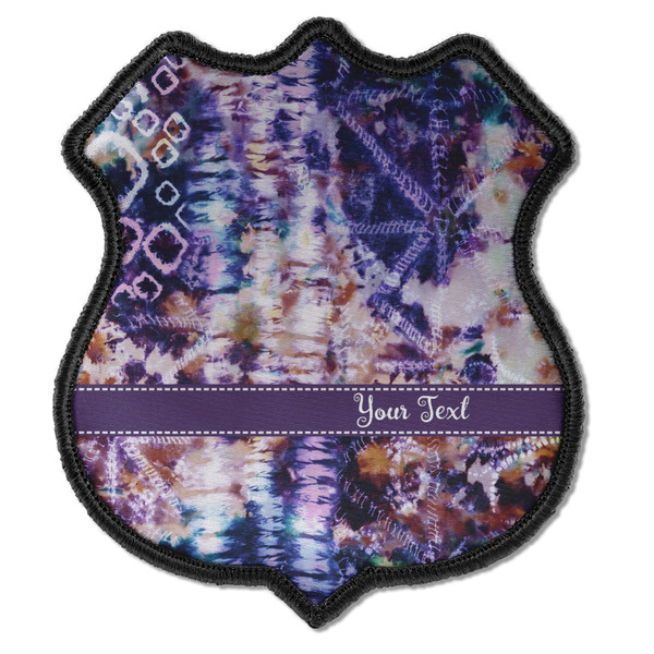 Custom Tie Dye Iron On Shield Patch C w/ Name or Text