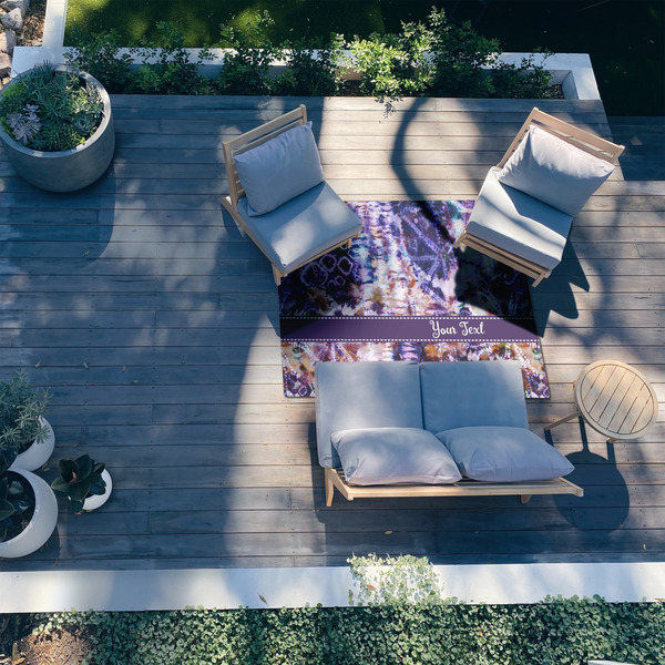 Tie Dye 5'x7' Patio Rug - In context