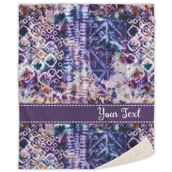 Custom Tie Dye Sherpa Throw Blanket (Personalized)