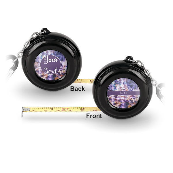 Tie Dye 6-Ft Pocket Tape Measure with Carabiner Hook - Front and Back