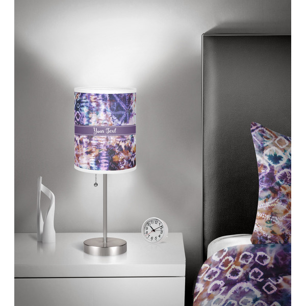 Tie Dye 7 inch drum lamp shade - in room