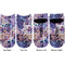 Tie Dye Adult Ankle Socks - Double Pair - Front and Back - Apvl