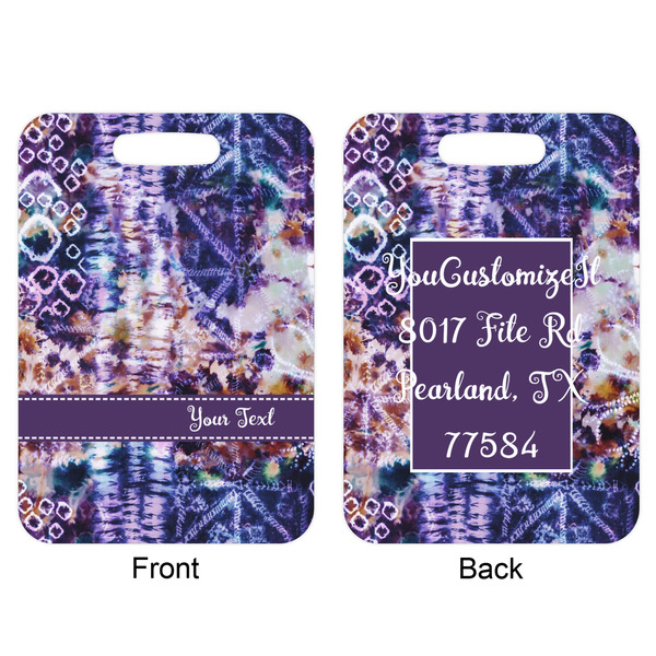 Tie Dye Aluminum Luggage Tag (Front + Back)