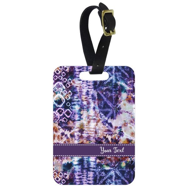 Custom Tie Dye Metal Luggage Tag w/ Name or Text