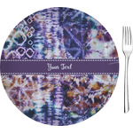 Tie Dye 8" Glass Appetizer / Dessert Plates - Single or Set (Personalized)