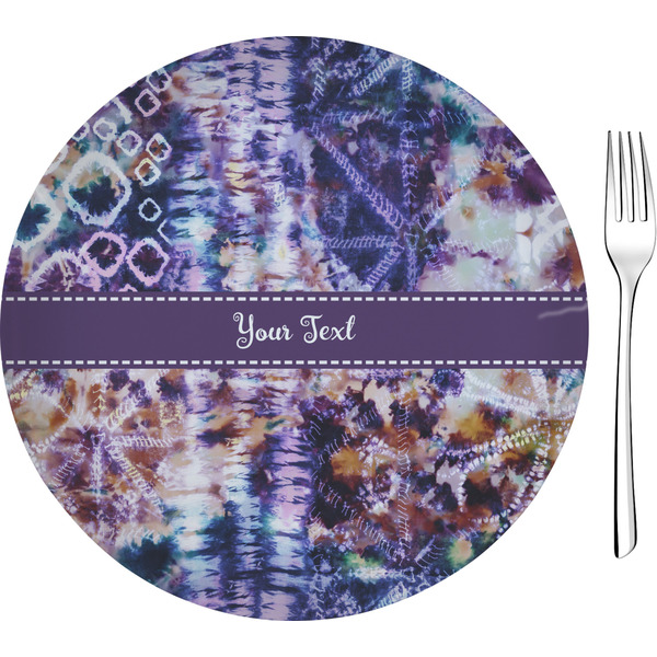 Custom Tie Dye 8" Glass Appetizer / Dessert Plates - Single or Set (Personalized)