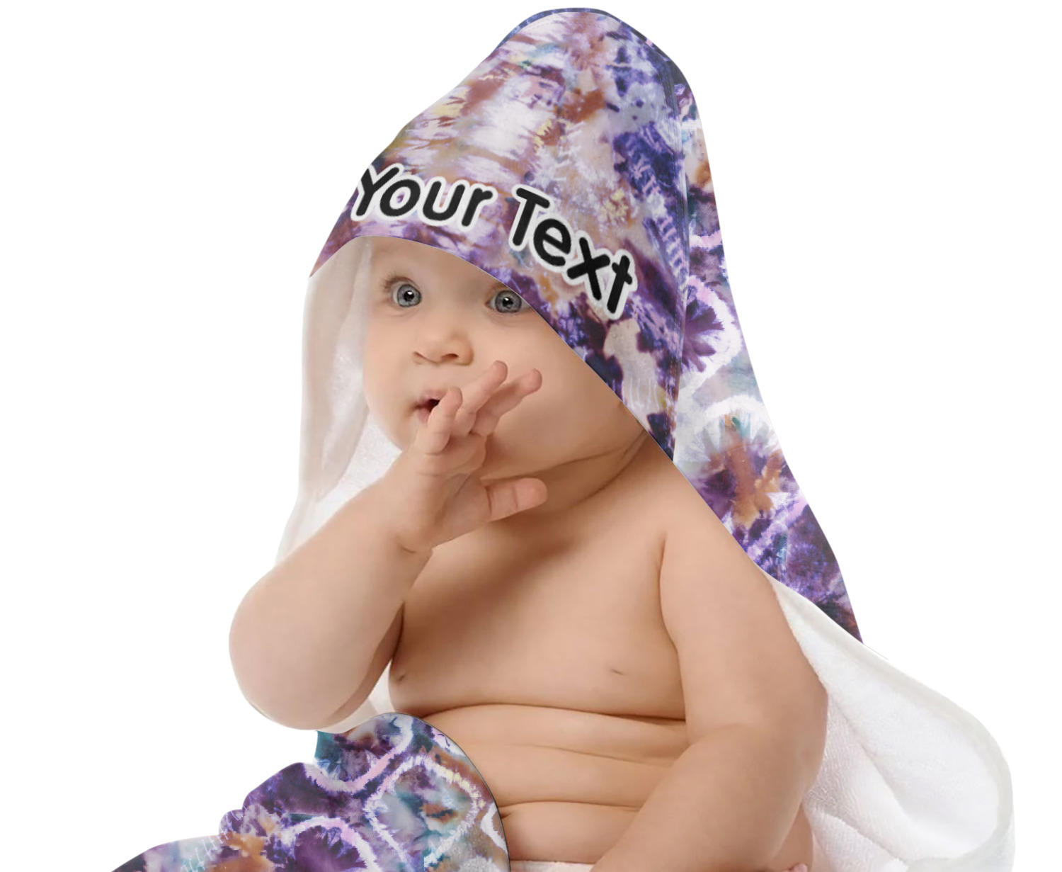 Custom Tie Dye Baby Hooded Towel