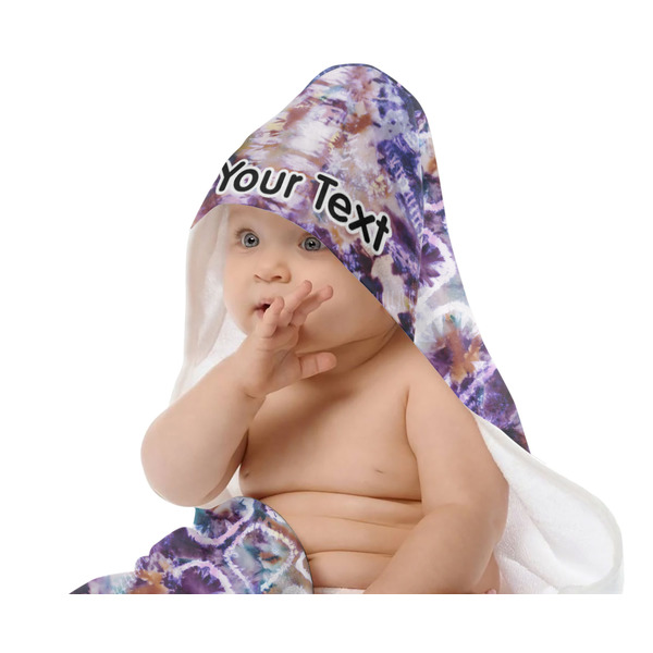 Tie Dye Baby Hooded Towel on Child
