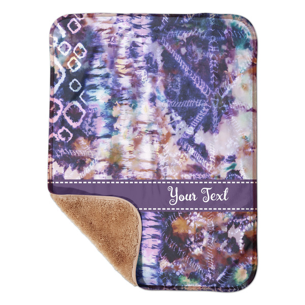 Custom Tie Dye Sherpa Baby Blanket - 30" x 40" w/ Name or Text