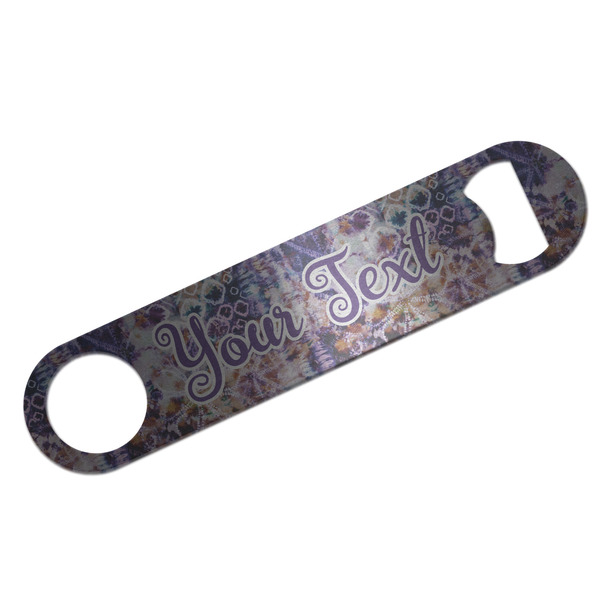 Custom Tie Dye Bar Bottle Opener - Silver w/ Name or Text