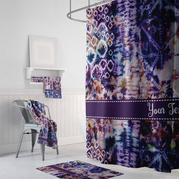 Tie Dye Bath Towel Sets - 3-piece - In Context