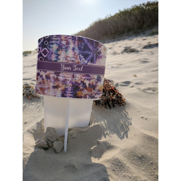 Tie Dye Beach Spiker white on beach with sand