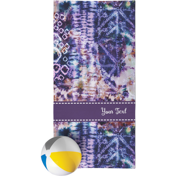 Custom Tie Dye Beach Towel (Personalized)
