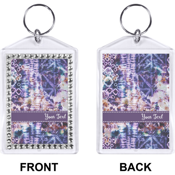 Tie Dye Bling Keychain (Front + Back)